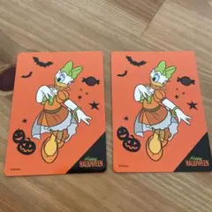 ディズニーストア　じゃんけんカード　デイジーダック ハロウィンカード 2枚セット