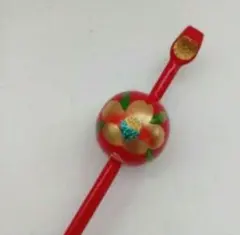 髪飾り【玉かんざし①】椿朱色系 つばき簪 成人式 卒業式 結婚式 七五三