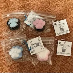 にゃんちゃんぷにぷる 肉球ビニールポーチ入り カラフル キーホルダー　スクイーズ