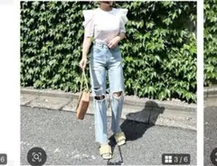 成瀬愛里 ダメージ加工 ワイドデニムパンツ ロング丈 試着のみ 成瀬愛里 ダメージ加工 ワイドデニムパンツ ロング丈 試着のみ - メルカリ