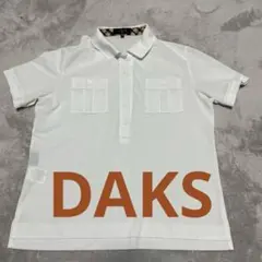 DAKS GOLF ホワイト ポロシャツ　 Mサイズ　ゴルフシャツのサムネイル