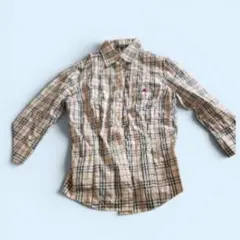 バーバリーロンドン リネンシャツ 刺繍ロゴ ノバチェック - メルカリ