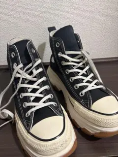 コンバース オールスタートレックウェーブHI 黒 厚底24.5cm