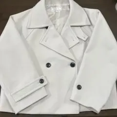 【ロペピクニック】スタンドカラー　ショートコート　アイボリー