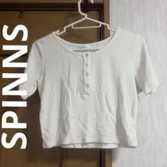 SPINNS ヘンリーネック ニット フロンドボタン Tシャツ 韓国 grl