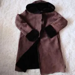 美品　英国製　アンノウン　unknown ムートン　ロングコート