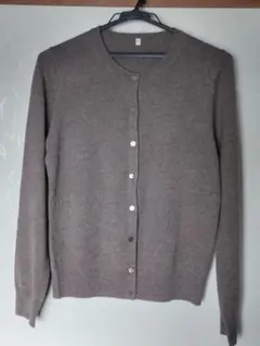 無印良品　カシミヤ100% ブラウンカーディガン Lサイズ