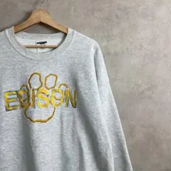 90s 00s USA古着 刺繍 スウェット ビッグサイズ 足跡 vintage