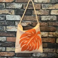 ハワイアンキルトモンステラ柄　トートバック