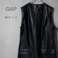 GAP レザー ノースリーブ ワンピース Mサイズ