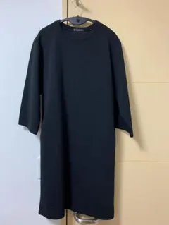 ONE PLUS ブラックロングワンピース 七分袖　未使用品