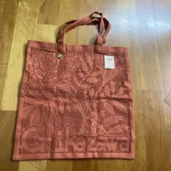 近沢レース店 トートバッグ オレンジ　花柄のサムネイル