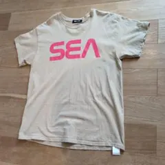 WIND AND SEA Tシャツ ベージュ ピンクロゴのサムネイル