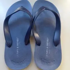 ♥♥美品♥♥HENRY & HENRY トングサンダル ネイビー 37/38のサムネイル