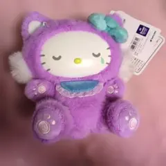 ハローキティ ファインフェイスキャット　パープル