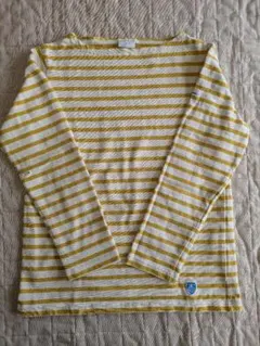 ORCIVAL　長袖バスクシャツ　生成り×イエロー　1