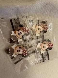 ミニー ジャングルカーニバル　キーチェーン 4個セット