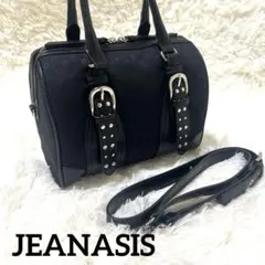 JEANASIS ジーナシス　スタッズジャガードモノグラムボストン　2wayのサムネイル