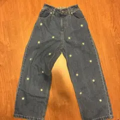GLOBAL WORK 花柄刺繍デニムパンツ 150センチのサムネイル