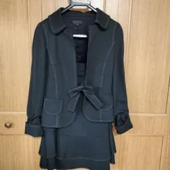 TO BE CHIC ジャケットスカートインナーシャツ白☆3点セット