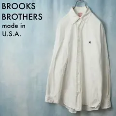 BROOKS BROTHERS｜USA製オックスフォードBDシャツ（Wht・M）