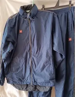 Lotto スポーツウェア　ジャージ　上下　XL　ネイビー　フード 襟に内蔵