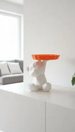 くまさんトレイ付きオブジェ