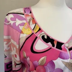 ピンク❤️美品❤️レオナール ワンピース❤️大きいサイズ 42