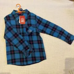 Baby doll チェック切替えシャツ　130センチ
