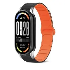 【新品未開封】Xiaomi Smart Band用 交換バンド 黒×オレンジ