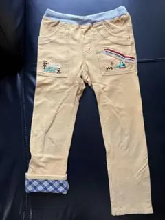 130 クレードスコープ　刺繍付き　ベージュ　パンツ