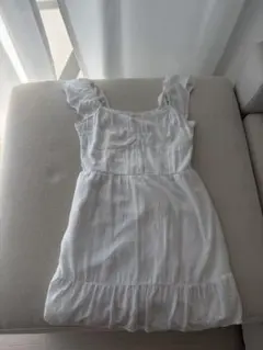 Hollister ホワイト ドット柄 キャミワンピース