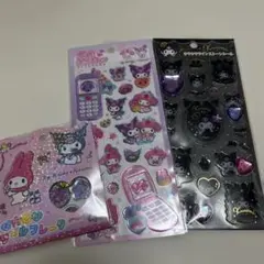 クロミ　マイメロディ 平成はっぴーフォン　キラキララインストーン　おはじきシール