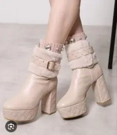 か*ʔ様 最終値下 新品未使用 ラク盛 春ブーツ 脚長美脚 エスペランサ ショー