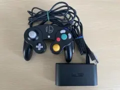 GCコントローラー(黒)&接続タップ