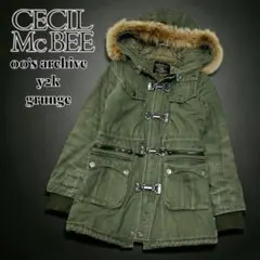 y2k セシルマクビー ミリタリー ファー モッズコート フェアリー グランジ