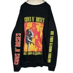 H&M GUNS N' ROSES ガンズアンドローゼズ 両面アームプリ ロンTのサムネイル