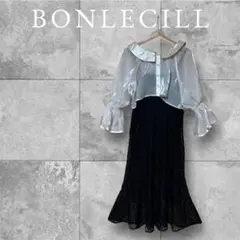【美品】BONLECILL 2wayオーガンジーボレロ＆総レースキャミワンピース