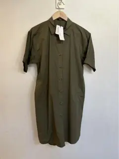 【新品・未使用】MURUAムルーア シャツワンピース ミリタリー 半袖ワンピース