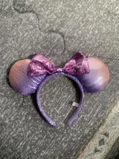 値下げ！ディズニーカチューシャ　スパンコール　グラデーション　パープル　ピンク
