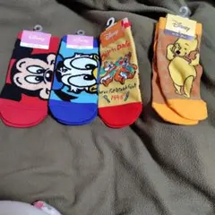 ディズニーキャラクターソックス4足セット
