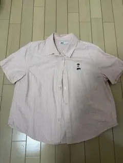 SPAO ピンクシャツ　サッカー生地