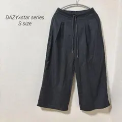 DAZY×star series グレーストライプワイドパンツ S