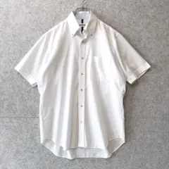 【美品】 カンサイヤマモト 半袖 シャツ ボタンダウン 白 チェック柄 夏 通勤のサムネイル