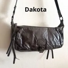 Dakota 다코타 빈티지 스타일 어깨 가방 다크 그레이 버튼