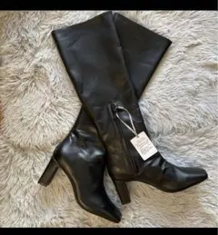 【新品未使用】SNIDEL スクエアロングブーツ