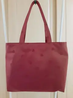 アニエスベー ボヤージュ ☆ナイロントートバッグ ハート柄 ワインカラー　横長