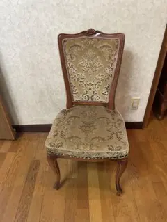 マルニ家具　クラシック ベージュ ファブリック ダイニングチェア　③ マルニ家具 クラシック ベージュ ファブリック ダイニングチェア