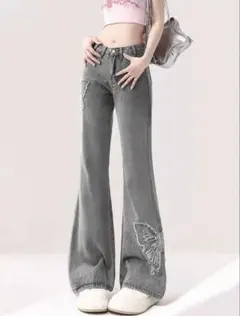 ♡ SHEIN バタフライ デニム グレー ♡のサムネイル