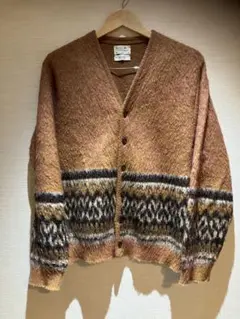 【24時間以内発送】60s Sears モヘア混アーガイルカーディガン 60'S Sears KINGS ROAD ARGYLE PATTERN MOHAIR KNIT CARDIGAN